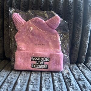 Pink ALF Horned Beanie
